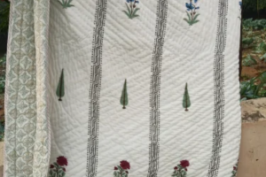 Hand Block Printed Cotton Jaipuri Quilt
